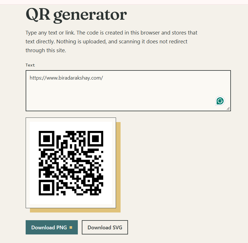 QR generator